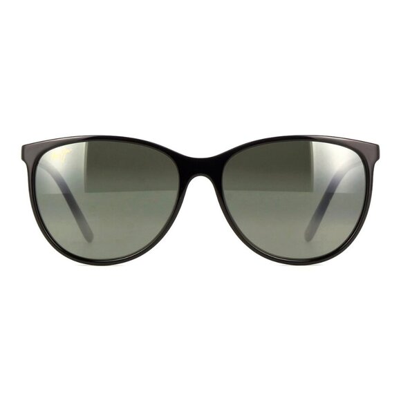New MAUI JIM Ocean Black Polarised Round 723 02A Sunglasses Women - Picture 2 of 4